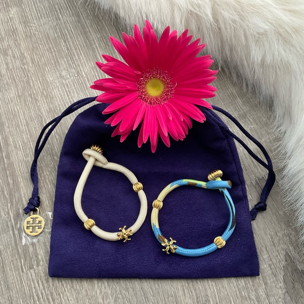 ✨TORY BURCH Silk Charm Bracelet Set *Limited Edition*